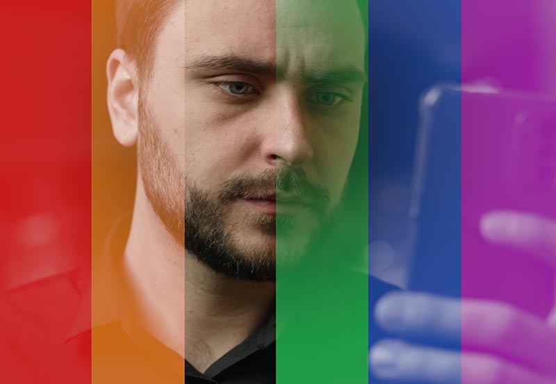 An IA image with a man.