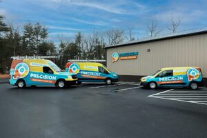 Precision trucks outside of establishment.